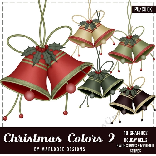 Christmas Colors 2 - Holiday Bell Graphics | package 2