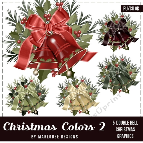 Christmas Colors 2 - Holiday Bell Graphics | package 4
