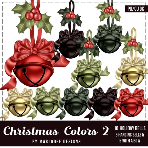 Christmas Colors 2 - Holiday Bell Graphics | package 5