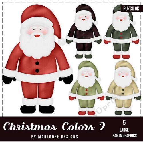 Santa Claus Graphics - Christmas Colors 2 