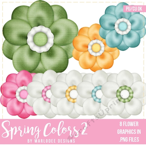 Spring Colors 2 - Flower Graphics (set 1)