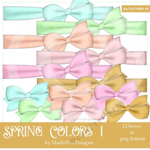 Spring Colors 1 - Bow Graphics {set 1}