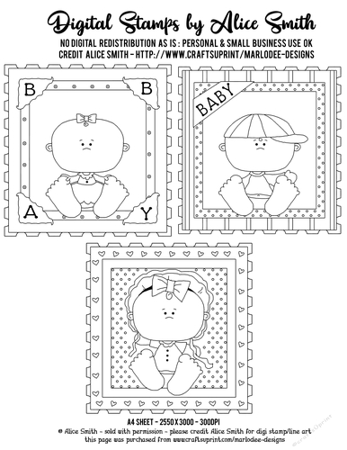 Baby Blocks {set 1} Digital Stamps