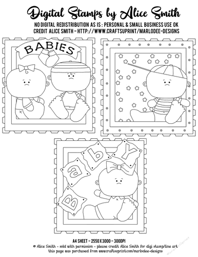 Baby Blocks {set 2} Digital Stamps