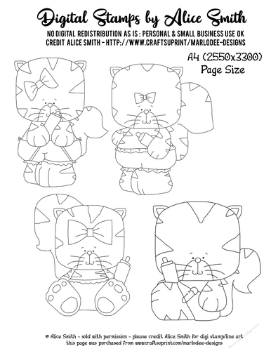 Baby Kitties - Digital Stamp Graphics