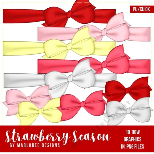 Strawberry Season - Basic & Wrap Bow Graphics