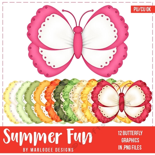Summer Fun - Butterfly Graphics