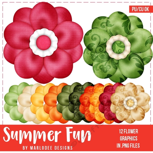 Summer Fun - Flower Graphics {set 1}