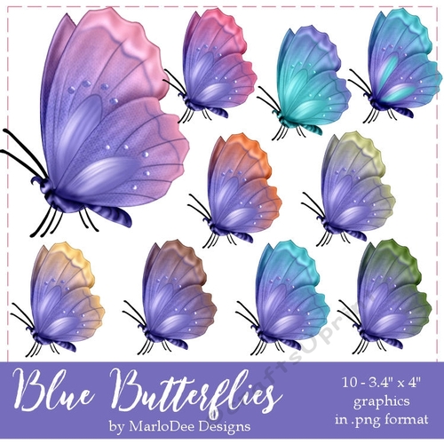 Blue Butterflies 