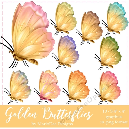 Golden Butterflies 