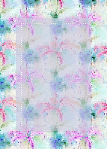 Blue Green Pink Purple Glitter Pattern with Vertical Sheer Topper - 5x7 Background