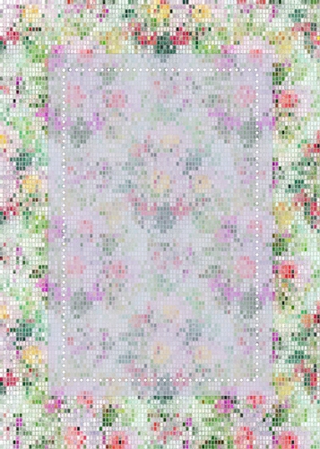 Green Red Purple Golden Glitter Pattern with Vertical Sheer Topper - 5x7 Background