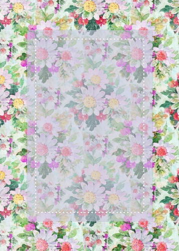 Blossom Flowers with Vertical Sheer Topper - 5x7 Background