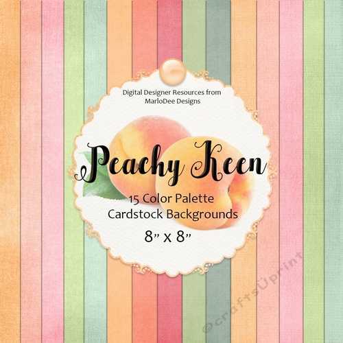 Peachy Keen - Color Palette 8x8 Cardstock Texture Backgrounds