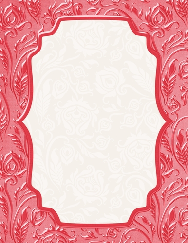 Beautiful Dark Rose Color - Peacock Feather Pattern - Card Base Background