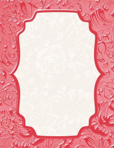Beautiful Dark Rose Color - Floral Swirl Pattern - Card Base Background
