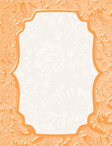 Beautiful Peach Color - Floral Swirl Pattern - Card Base Background