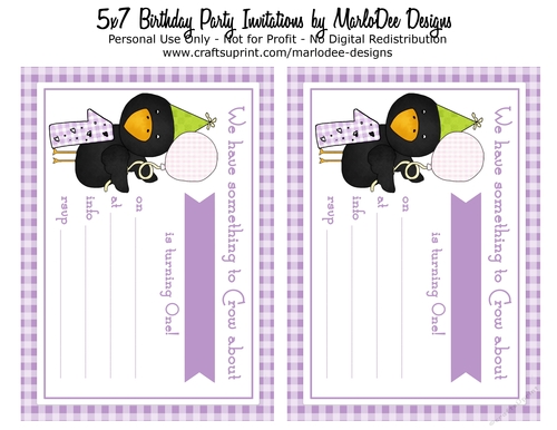 1st Birthday Party Invitation - Something to Crow About