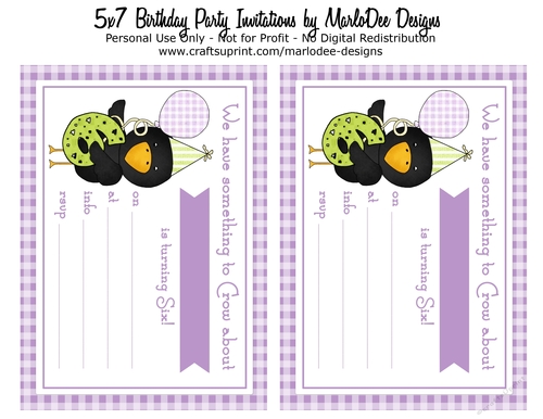 6th Birthday Party Invitation - Something to Crow About