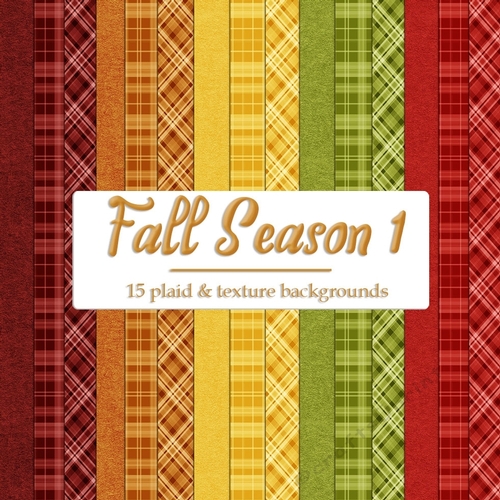 Fall Season Colors 1 - 8x8 Plaid & Texture Backgrounds