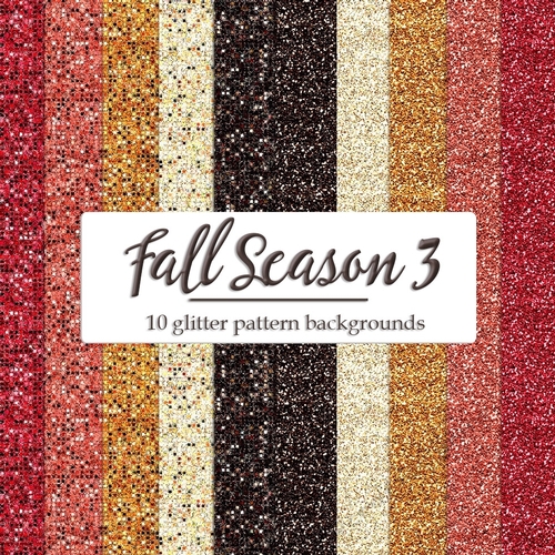 Fall Season Colors 3 - 8x8 Glitter Texture Backgrounds