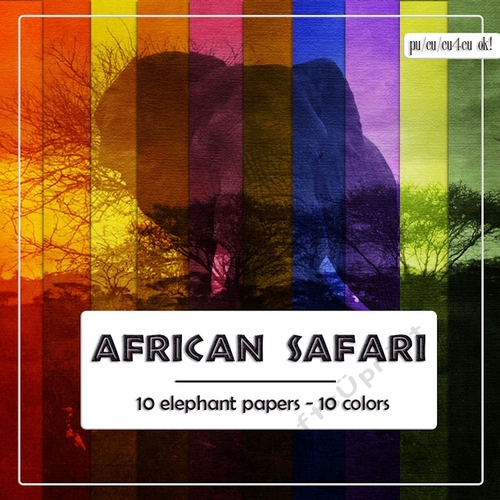 African Safari - Elephant 8x8 Scenery Backgrounds