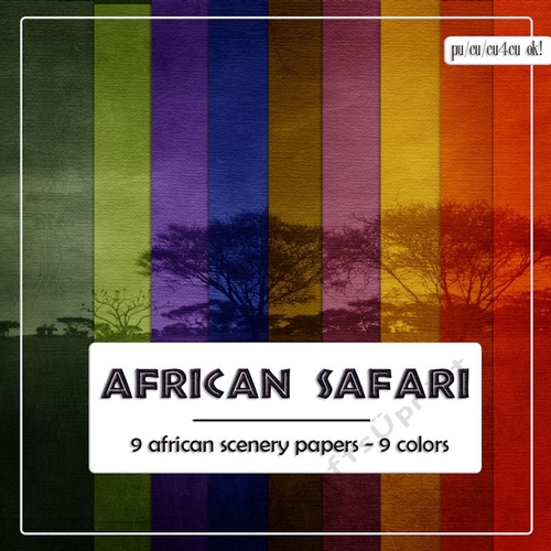 African Safari - Africa Plains 8x8 Scenery Backgrounds