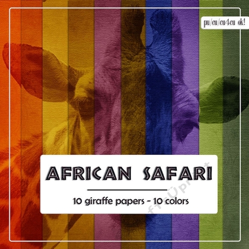 African Safari - Giraffe 8x8 Scenery Backgrounds