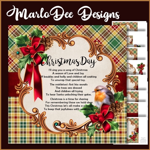 Christmas Poem 8x8 Mini Card Kit 3