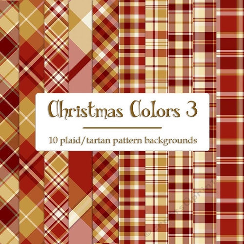 Christmas Colors 3 - 8x8 Plaid Tartan Backgrounds