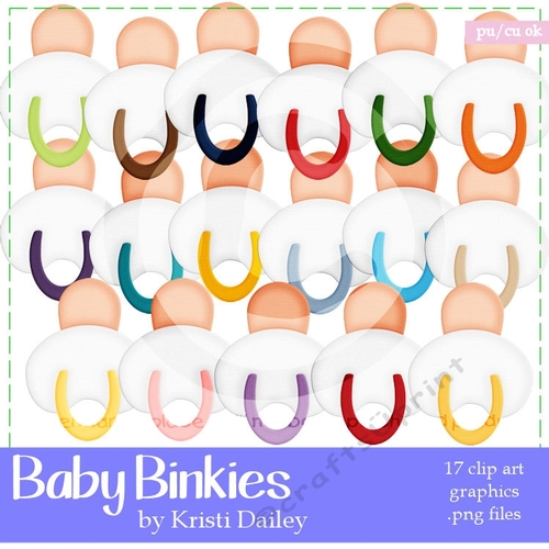 Baby Binkies Clip Art Graphics 
