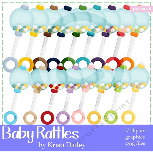 Baby Rattles Clip Art Graphics 