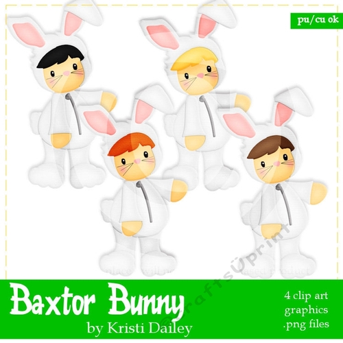 Baxter the Easter Bunny Clip Art Graphics 
