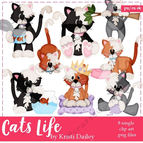 A Cats Life Clip Art Graphics