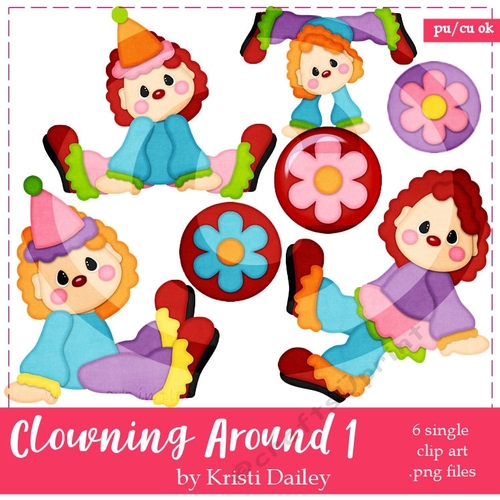 Clowing Around - Circus Clip Art Graphics