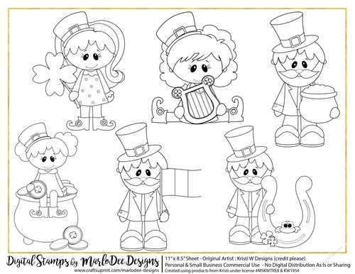 Lil Leprechauns - St. Patricks Day Digital Stamps