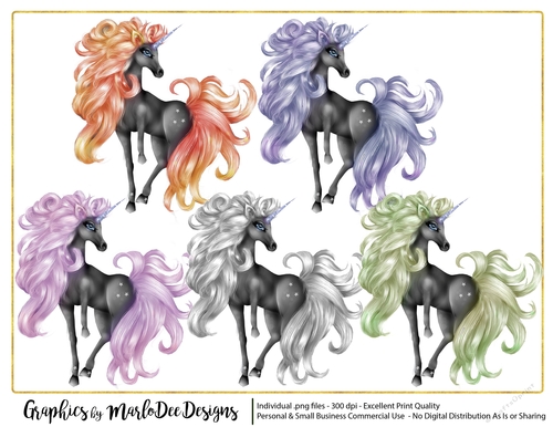 Black Unicorn Graphics - set 1 