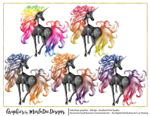 Black Unicorn Graphics - set 2 