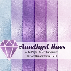 Amethyst Hues - Foil Style A4 Backgrounds