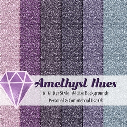 Amethyst Hues - Glitter Style A4 Backgrounds