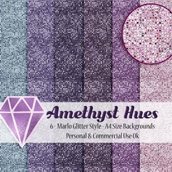 Amethyst Hues - Marlo Glitter Style A4 Backgrounds
