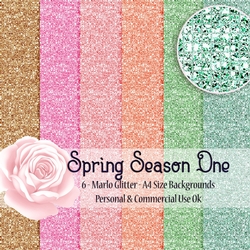 Spring Season ONE - Marlo Glitter Style A4 Backgrounds