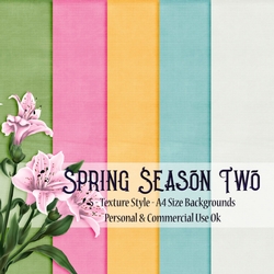 Spring Season TWO - Texture Style A4 Backgrounds