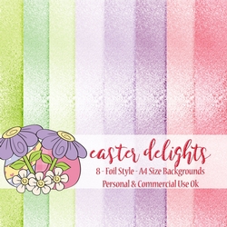 Easter Delights - Foil Style A4 Backgrounds