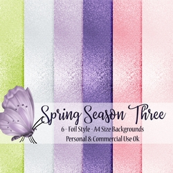 Spring Season THREE - Foil Style A4 Backgrounds