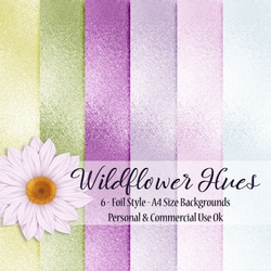 Wildflower Hues - Foil Style A4 Backgrounds