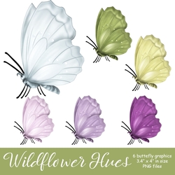 Wildflower Hues - Butterfly Graphics