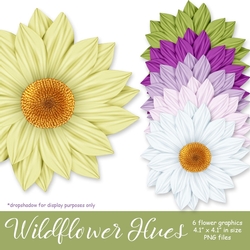 Wildflower Hues - Daisy Flower Graphics
