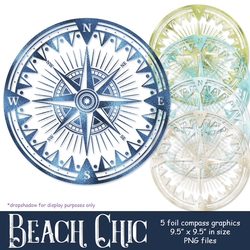 Beach Chic - Compass Graphics (foil)