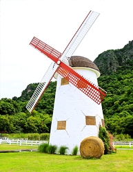 Windmill - A4 size Oil Painting Style Background